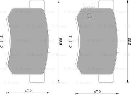 BOSCH 0 986 AB9 062 - Bremžu uzliku kompl., Disku bremzes autospares.lv