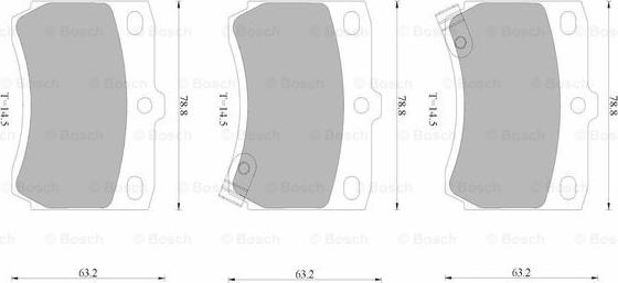 BOSCH 0 986 AB9 009 - Bremžu uzliku kompl., Disku bremzes www.autospares.lv