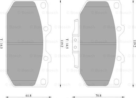 BOSCH 0 986 AB9 039 - Bremžu uzliku kompl., Disku bremzes www.autospares.lv