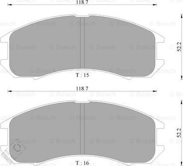 BOSCH 0 986 AB9 024 - Bremžu uzliku kompl., Disku bremzes www.autospares.lv