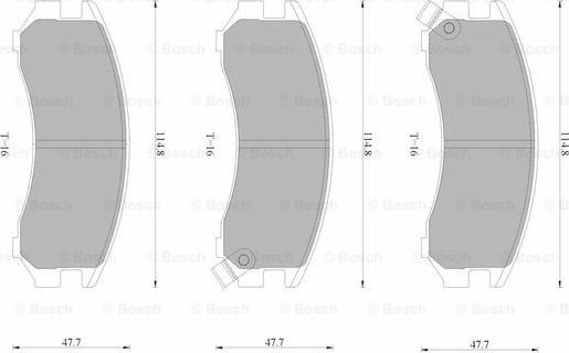 BOSCH 0 986 AB9 026 - Bremžu uzliku kompl., Disku bremzes www.autospares.lv