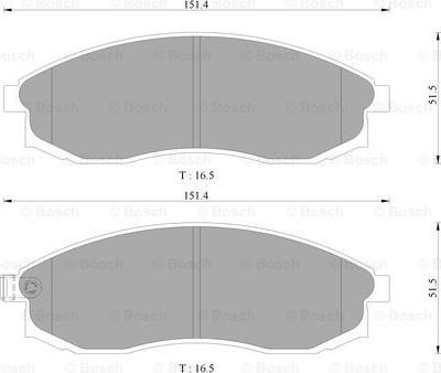 BOSCH 0 986 AB9 072 - Bremžu uzliku kompl., Disku bremzes www.autospares.lv