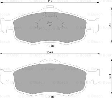 BOSCH 0 986 AB9 196 - Bremžu uzliku kompl., Disku bremzes www.autospares.lv