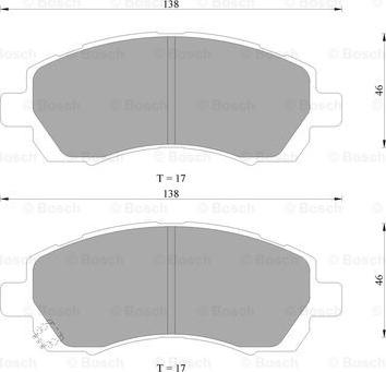 BOSCH 0 986 AB9 190 - Bremžu uzliku kompl., Disku bremzes www.autospares.lv