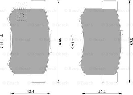 BOSCH 0 986 AB9 197 - Bremžu uzliku kompl., Disku bremzes www.autospares.lv