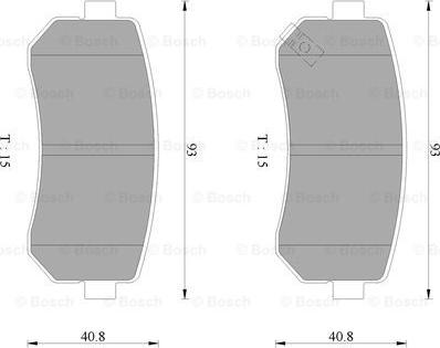 BOSCH 0 986 AB9 149 - Bremžu uzliku kompl., Disku bremzes www.autospares.lv