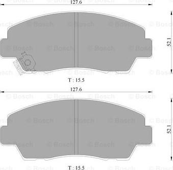 BOSCH 0 986 AB9 158 - Bremžu uzliku kompl., Disku bremzes www.autospares.lv