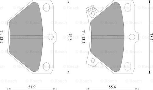 BOSCH 0 986 AB9 153 - Bremžu uzliku kompl., Disku bremzes www.autospares.lv