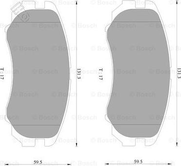 BOSCH 0 986 AB9 106 - Bremžu uzliku kompl., Disku bremzes autospares.lv