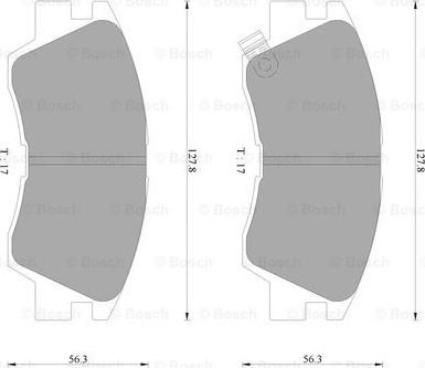 BOSCH 0 986 AB9 114 - Тормозные колодки, дисковые, комплект www.autospares.lv