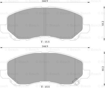 BOSCH 0 986 AB9 111 - Тормозные колодки, дисковые, комплект www.autospares.lv