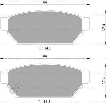 BOSCH 0 986 AB9 118 - Тормозные колодки, дисковые, комплект www.autospares.lv