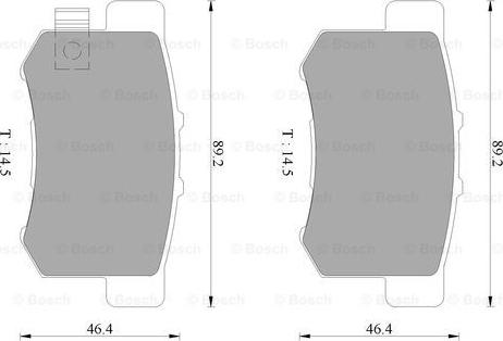 BOSCH 0 986 AB9 135 - Bremžu uzliku kompl., Disku bremzes autospares.lv