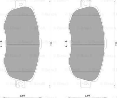 BOSCH 0 986 AB9 133 - Bremžu uzliku kompl., Disku bremzes www.autospares.lv