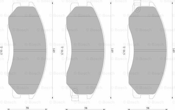 BOSCH 0 986 AB9 127 - Bremžu uzliku kompl., Disku bremzes www.autospares.lv