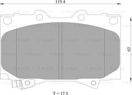 BOSCH 0 986 AB9 174 - Bremžu uzliku kompl., Disku bremzes autospares.lv