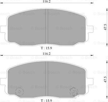 BOSCH 0 986 AB9 359 - Bremžu uzliku kompl., Disku bremzes www.autospares.lv