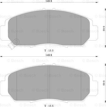 BOSCH 0 986 AB9 353 - Bremžu uzliku kompl., Disku bremzes www.autospares.lv