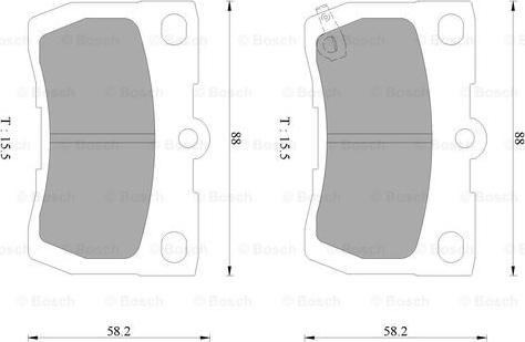 BOSCH 0 986 AB9 364 - Bremžu uzliku kompl., Disku bremzes www.autospares.lv