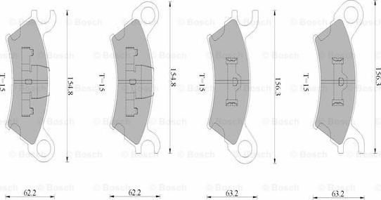 BOSCH 0 986 AB9 308 - Bremžu uzliku kompl., Disku bremzes www.autospares.lv