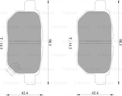 BOSCH 0 986 AB9 328 - Bremžu uzliku kompl., Disku bremzes www.autospares.lv