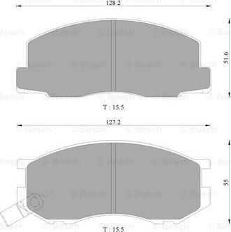 BOSCH 0 986 AB9 262 - Bremžu uzliku kompl., Disku bremzes www.autospares.lv