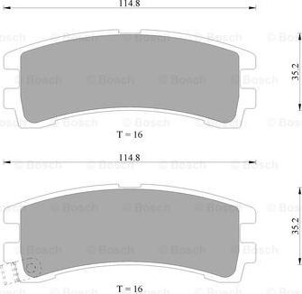 BOSCH 0 986 AB9 209 - Bremžu uzliku kompl., Disku bremzes www.autospares.lv