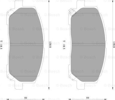 BOSCH 0 986 AB9 281 - Bremžu uzliku kompl., Disku bremzes www.autospares.lv