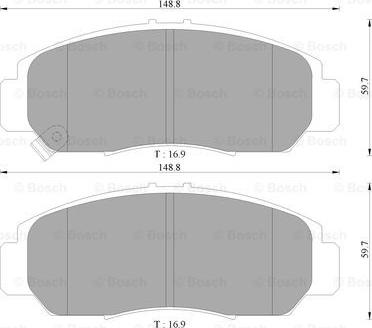 BOSCH 0 986 AB9 230 - Bremžu uzliku kompl., Disku bremzes www.autospares.lv