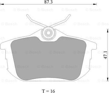 BOSCH 0 986 AB4 466 - Brake Pad Set, disc brake www.autospares.lv