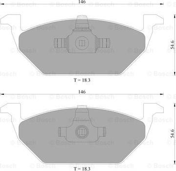 BOSCH 0 986 AB4 467 - Bremžu uzliku kompl., Disku bremzes www.autospares.lv