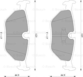 BOSCH 0 986 AB4 430 - Brake Pad Set, disc brake www.autospares.lv