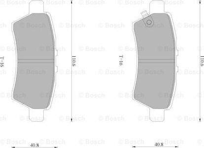 BOSCH 0 986 AB4 591 - Bremžu uzliku kompl., Disku bremzes www.autospares.lv