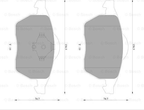 BOSCH 0 986 AB4 552 - Brake Pad Set, disc brake www.autospares.lv