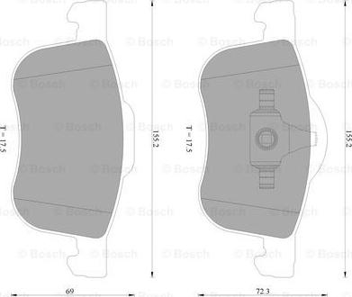 BOSCH 0 986 AB4 563 - Bremžu uzliku kompl., Disku bremzes www.autospares.lv