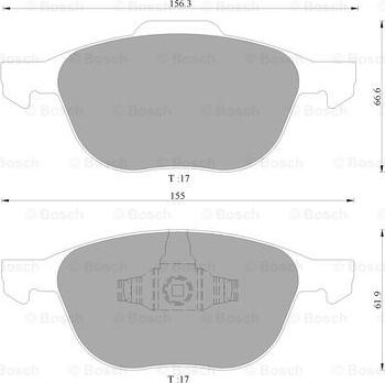 BOSCH 0 986 AB4 580 - Тормозные колодки, дисковые, комплект www.autospares.lv