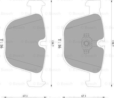 BOSCH 0 986 AB4 571 - Bremžu uzliku kompl., Disku bremzes www.autospares.lv