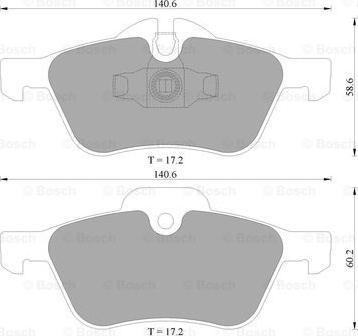 BOSCH 0 986 AB4 572 - Bremžu uzliku kompl., Disku bremzes www.autospares.lv