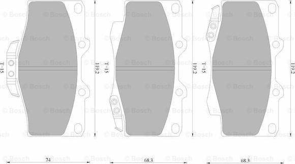 BOSCH 0 986 AB4 395 - Brake Pad Set, disc brake www.autospares.lv