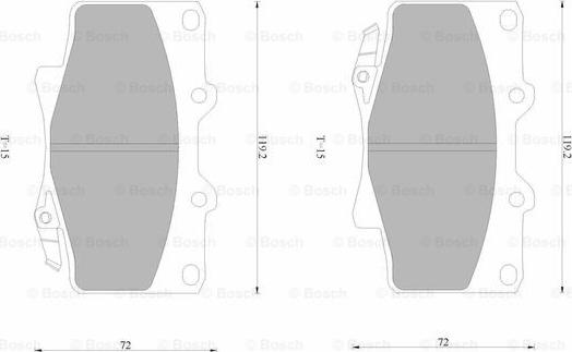 BOSCH 0 986 AB4 396 - Bremžu uzliku kompl., Disku bremzes autospares.lv