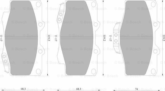 BOSCH 0 986 AB4 398 - Bremžu uzliku kompl., Disku bremzes autospares.lv