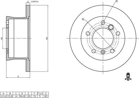 BOSCH 0 986 AB5 931 - Тормозной диск www.autospares.lv