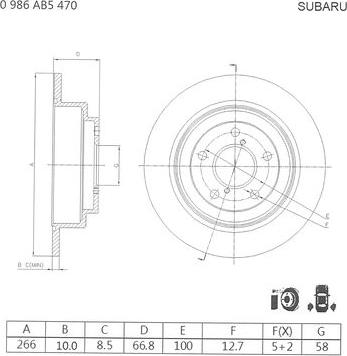 BOSCH 0 986 AB5 470 - Bremžu diski www.autospares.lv