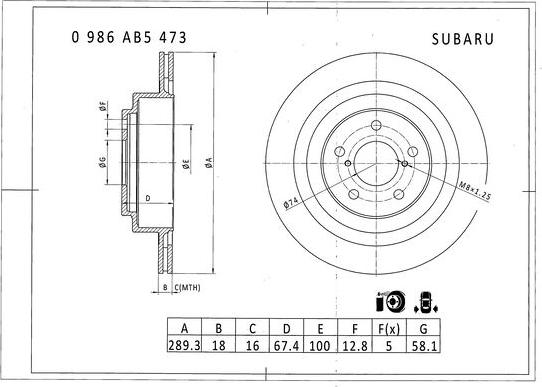 BOSCH 0 986 AB5 473 - Bremžu diski www.autospares.lv