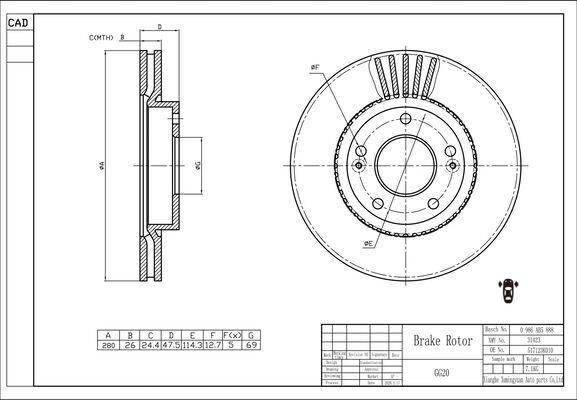 BOSCH 0 986 AB5 888 - Bremžu diski www.autospares.lv