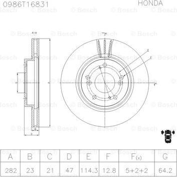 BOSCH 0 986 AB6 831 - Bremžu diski www.autospares.lv