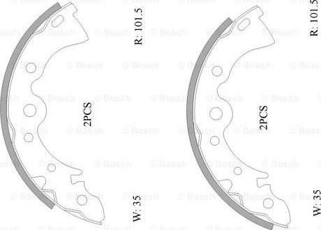 BOSCH 0 986 AB0 040 - Bremžu loku komplekts www.autospares.lv