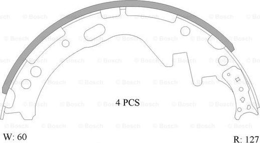 BOSCH 0 986 AB0 043 - Bremžu loku komplekts www.autospares.lv