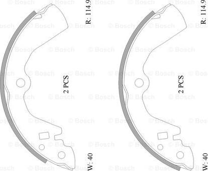 BOSCH 0 986 AB0 042 - Bremžu loku komplekts autospares.lv