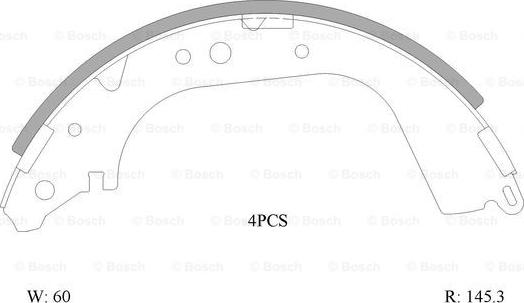 BOSCH 0 986 AB0 085 - Bremžu loku komplekts www.autospares.lv